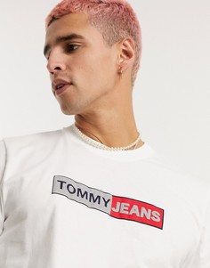 Белая футболка с логотипом Tommy Jeans-Белый