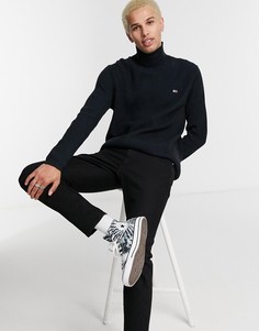 Черный джемпер с высоким воротником Tommy Jeans