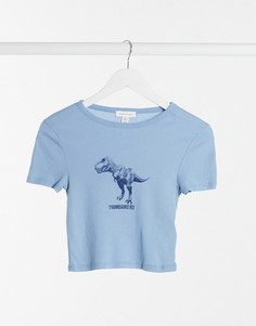 Синяя футболка с тиранозавром Topshop-Синий