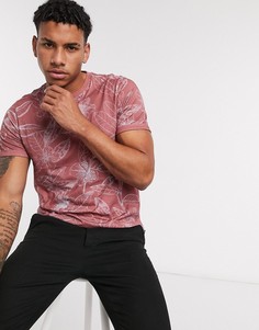 Футболка с цветочным принтом Ted Baker-Розовый