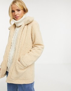 Кремовая куртка из искусственного меха Brave Soul-Кремовый