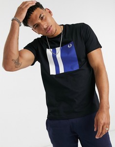 Черная футболка с контрастной отделкой Fred Perry-Черный