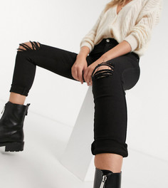 Черные супероблегающие джинсы с рваными коленями Dr Denim Petite-Черный
