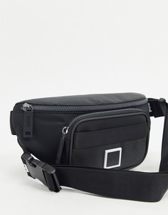 Черная сумка-кошелек на пояс с большим логотипом BOSS-Черный