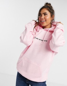 Skinny Dip slogan hoodie in pink-Розовый Skinnydip