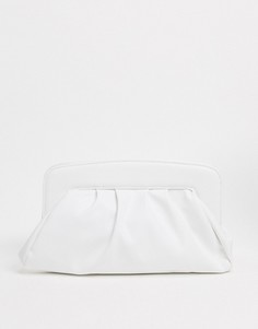 Белый  уплотненный клатч ASOS DESIGN