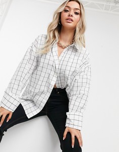 Рубашка с длинными рукавами в клетку ASOS DESIGN-Мульти
