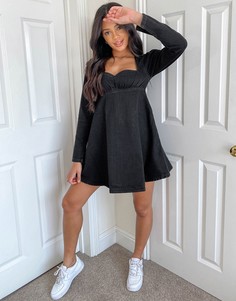 Черное джинсовое платье ASOS DESIGN-Черный
