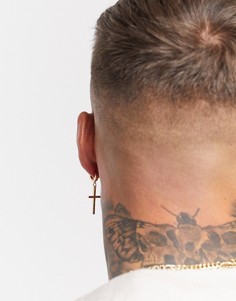 Золотистые серьги-кольца ASOS DESIGN, 7 мм-Золотой