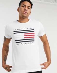 Белая футболка с логотипом Tommy Hilfiger-Белый
