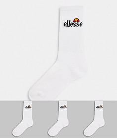 3 пары белых носков ellesse Bisba-Белый