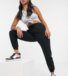 Джоггеры из органического хлопка с завязкой на поясе ASOS DESIGN Petite-Черный