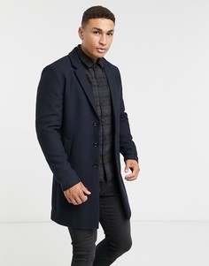 Темно-синее пальто Jack & Jones Premium-Темно-синий