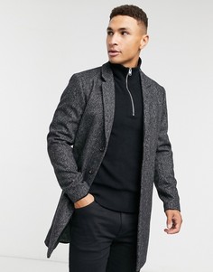 Серое пальто с узором Jack & Jones Premium-Серый