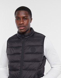 Черный дутый жилет Jack & Jones Essentials
