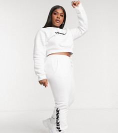Укороченный джемпер и джоггеры белого цвета ellesse plus-Белый