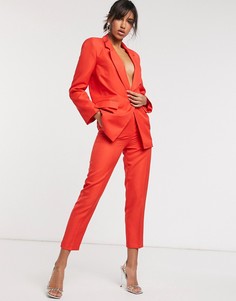 Красные узкие брюки в винтажном стиле ASOS DESIGN-Красный