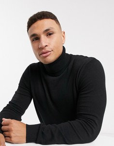 Черная водолазка Jack & Jones Essentials-Черный