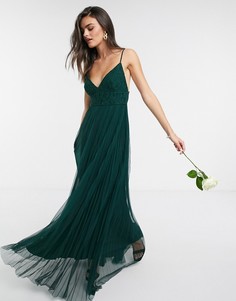 Зеленое платье без рукавов French Connection-Зеленый