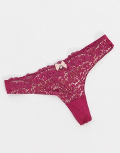 Розовые кружевные стринги Hunkemoller-Розовый