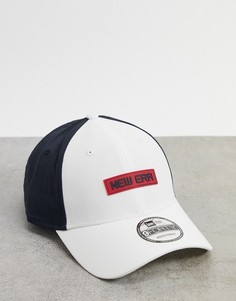 Белая кепка с черной вставкой New Era 9Forty-Белый