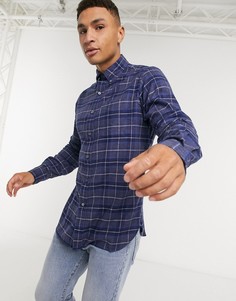Рубашка в клетку с карманами Polo Ralph Lauren-Серый