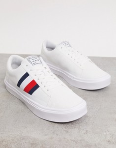Белые кроссовки с полосками Tommy Hilfiger-Белый