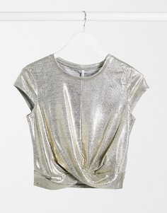 Золотистый кроп-топ ONLY-Розовый