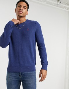 Темно-синяя хлопковая толстовка с логотипом Polo Ralph Lauren-Темно-синий