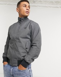 Черная куртка Харрингтон в клетку Fred Perry-Черный