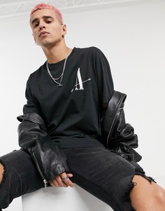 Черная футболка с логотипом в виде стрелы AllSaints-Черный