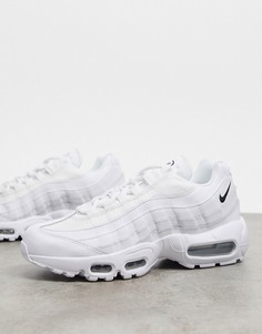 Белые кроссовки Nike Air Max 95-Черный