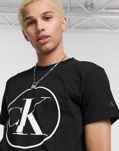Черная футболка с логотипом Calvin Klein Jeans-Черный