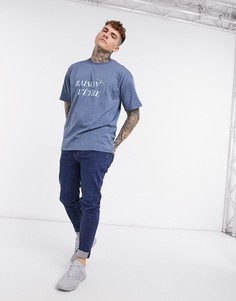 Синяя футболка с принтом New Look-Синий