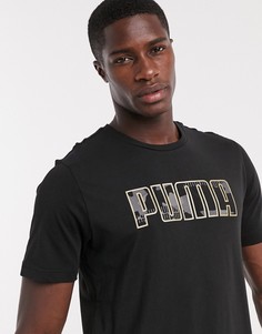Черная футболка с логотипом цвета металлик Puma​​​​​​​-Черный