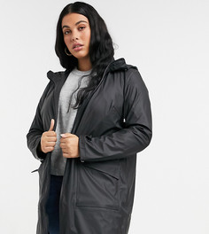 Черный резиновый дождевик Junarose