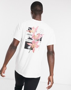 Белая футболка с цветочным принтом Topman-Белый