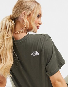 Футболка цвета хаки The North Face-Зеленый