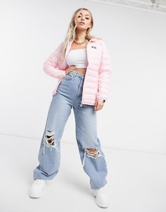 Розовый пуховик ellesse