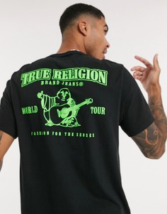 Футболка с логотипом и круглым вырезом True Religion-Черный