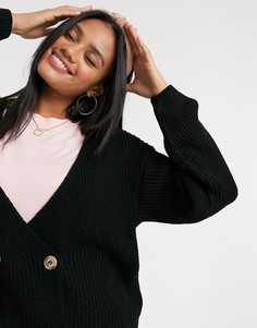 Черный двубортный кардиган In The Style x Lorna Luxe