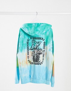 Oversized-худи с принтом тай-дай на спине ASOS DESIGN-Мульти