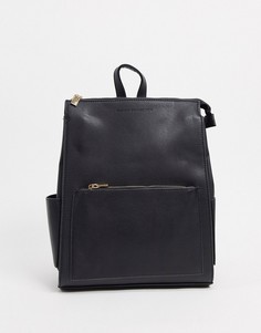 Черный oversized-рюкзак с молнией French Connection
