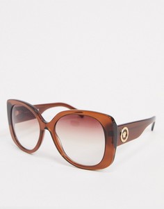 Квадратные солнцезащитные очки коричневого цвета Versace 0VE4387-Коричневый