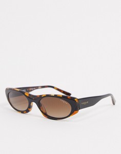 Квадратные солнцезащитные очки в черепаховой оправе Vogue 0VO5316S-Коричневый