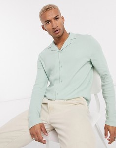 Светло-зеленая рубашка с длинными рукавами ASOS DESIGN-Зеленый