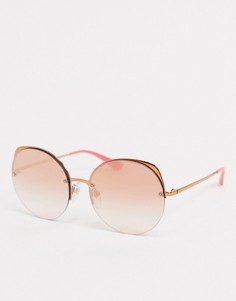 Круглые солнцезащитные очки розового цвета Vogue-Розовый Versace