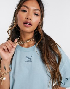 Синее платье-футболка Puma-Синий