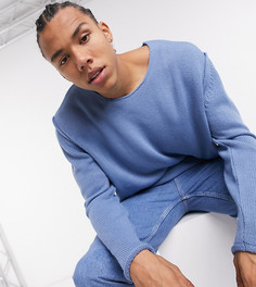 Фактурный джемпер в стиле oversized ASOS DESIGN Tall-Синий