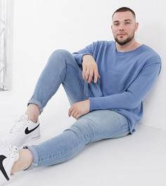 Фактурный джемпер в стиле oversized ASOS DESIGN Plus-Синий